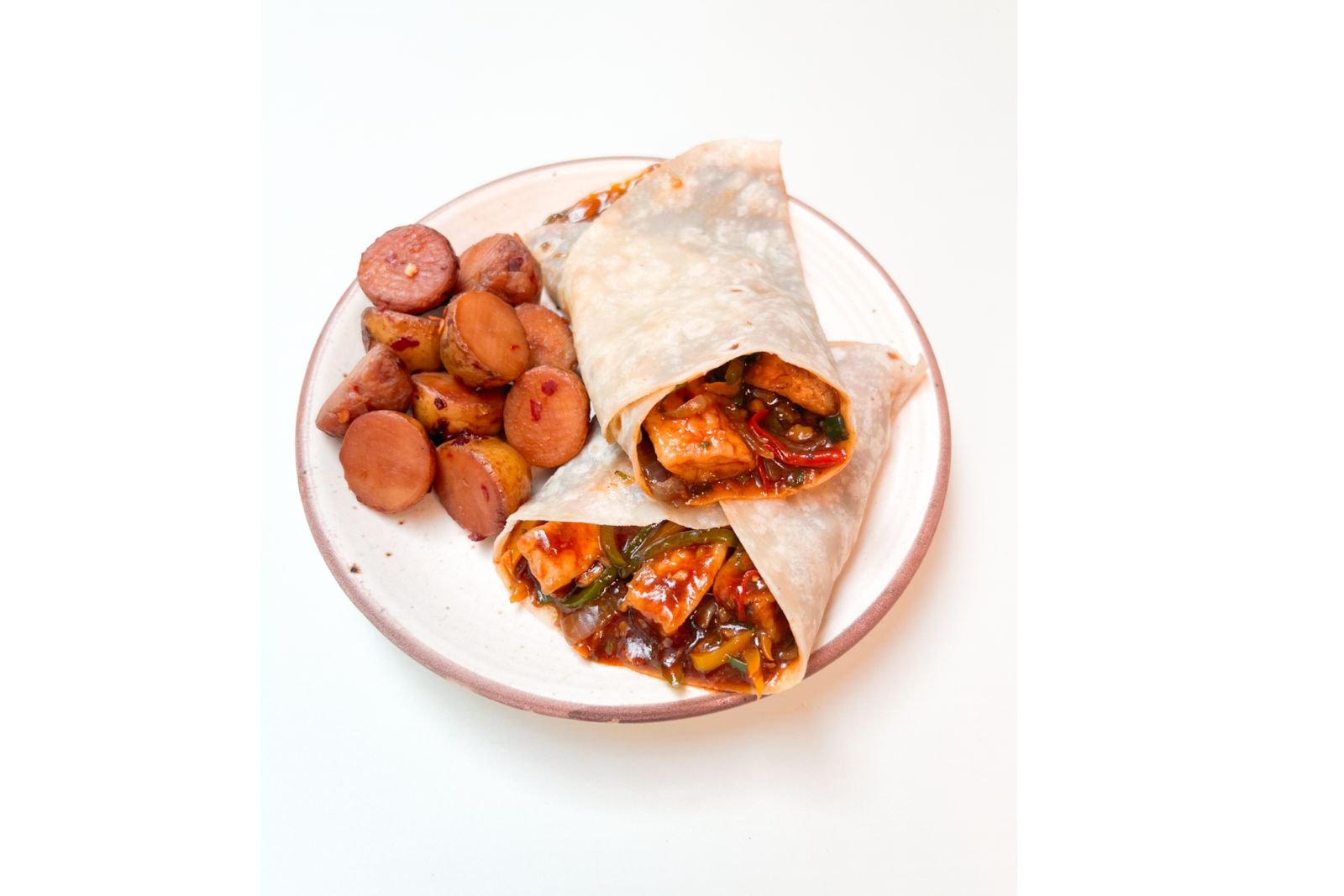 Paneer Chilli in Almond Flour Wrap