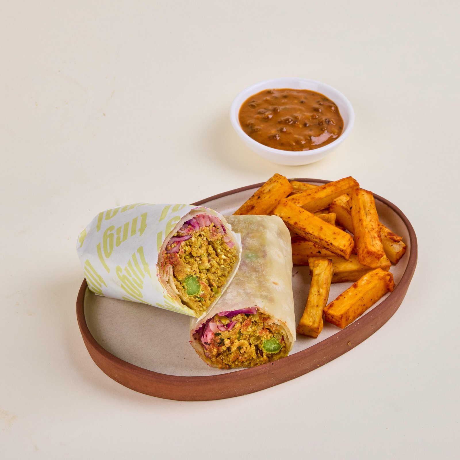 Paneer Bhurji in Almond Flour Wrap
